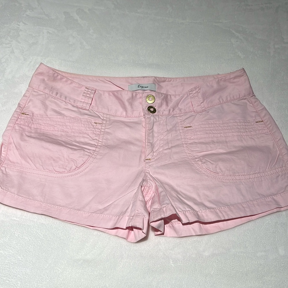 Express pink mini shorts